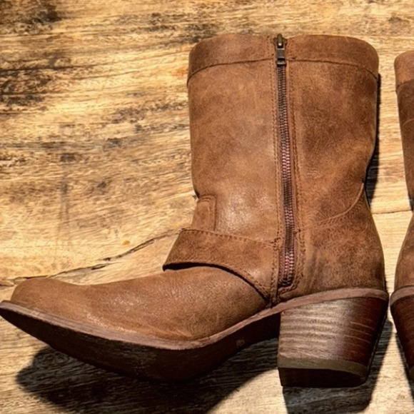 Durango brown Pull On Heeled Harness Western Cowboy  Boots Size 6.5 NWT - Picture 9 of 9